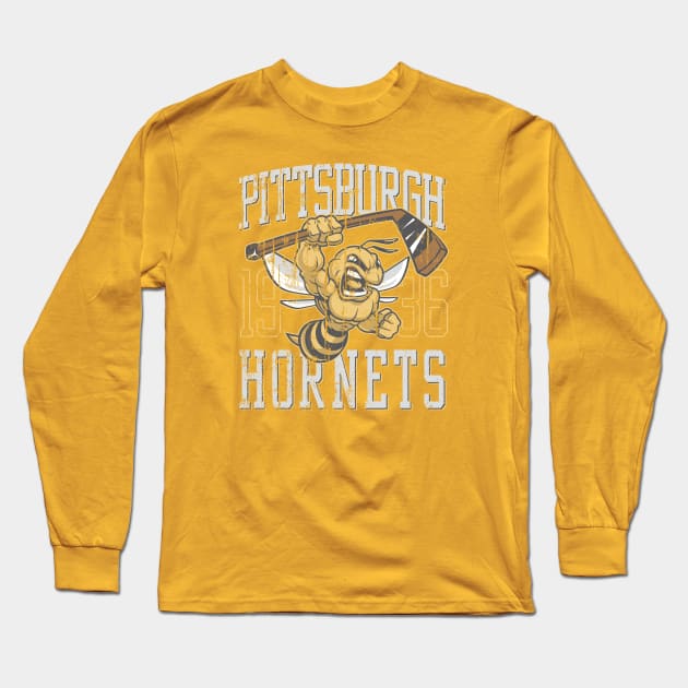 PITTSBURGH HORNETS Long Sleeve T-Shirt by OldSkoolDesign